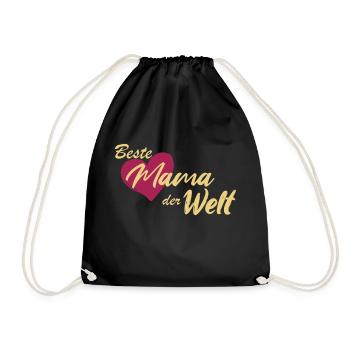 Beste Mama der Welt - Turnbeutel - Schwarz - Vorne