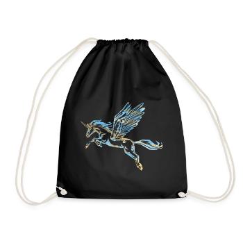 PEGASUS UNICORN - or bleu - Sac de sport léger - noir - Devant