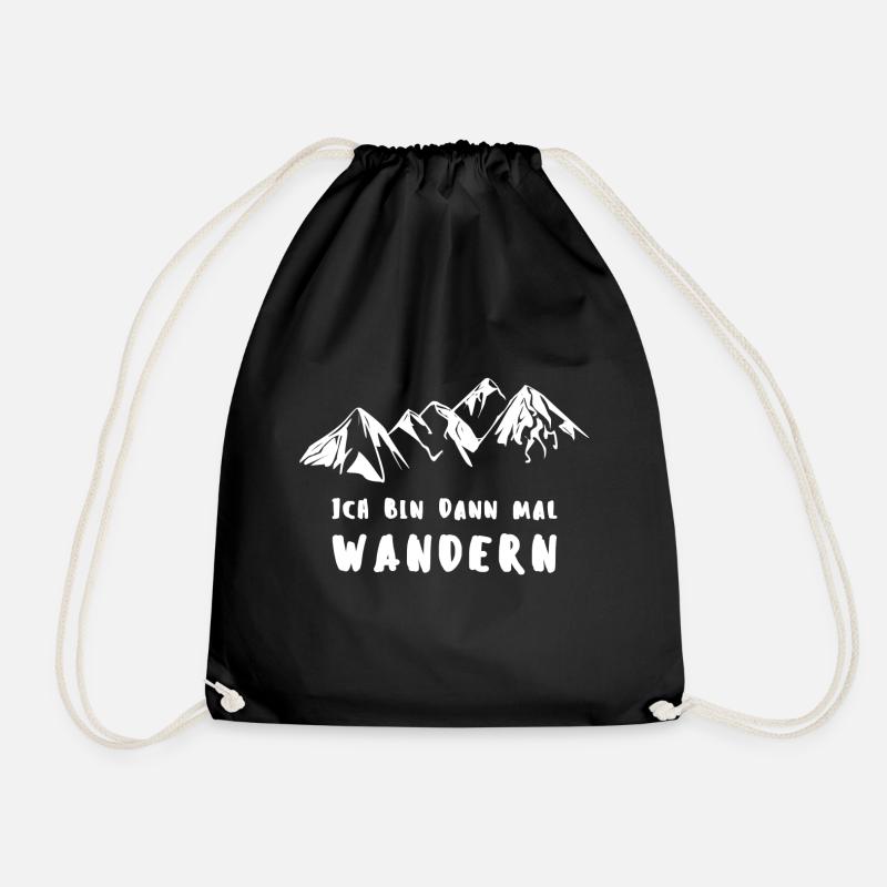 ICH BIN DANN MAL WANDERN - Turnbeutel - Schwarz