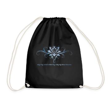 Lotus Blume - Turnbeutel - Schwarz - Vorne