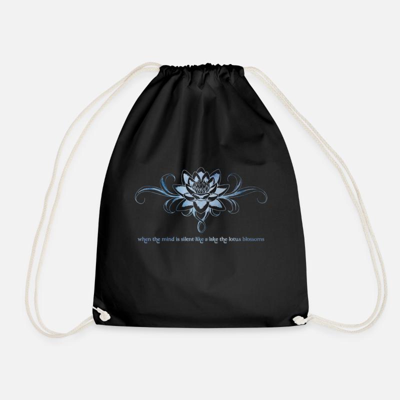 Lotus Blume - Turnbeutel - Schwarz