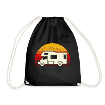 cadeau retro camping car camper - Sac de sport léger - noir - Devant