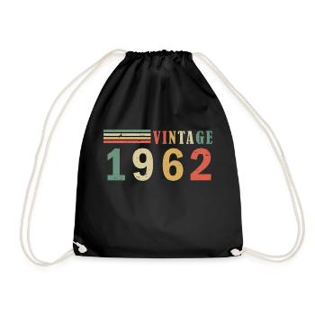 Vintage 1962 - Drawstring Bag - black - Front