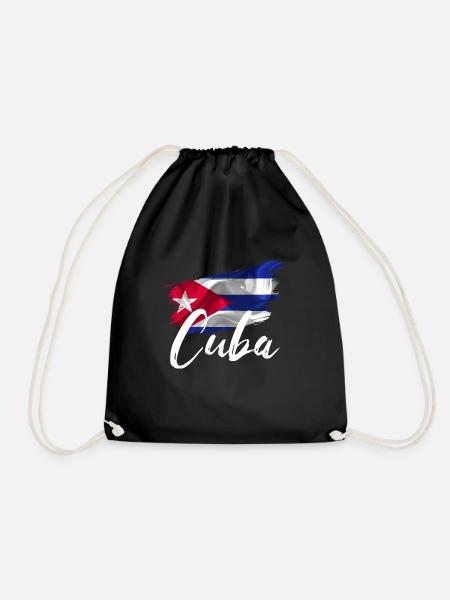 Cuba Kubanische Flagge - Turnbeutel - Schwarz