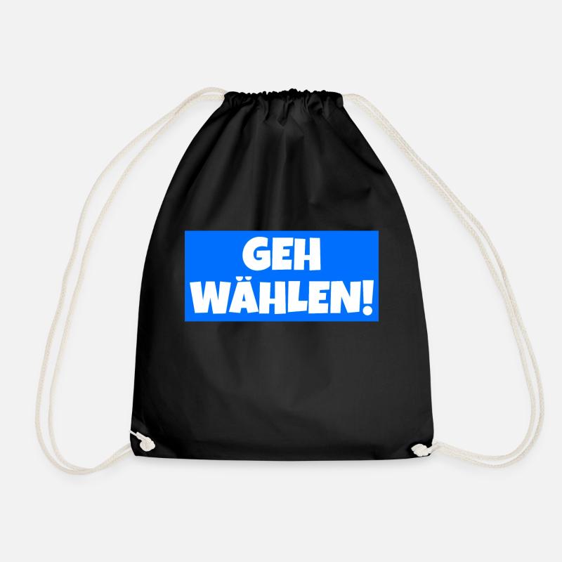 Geh wählen! - Turnbeutel - Schwarz