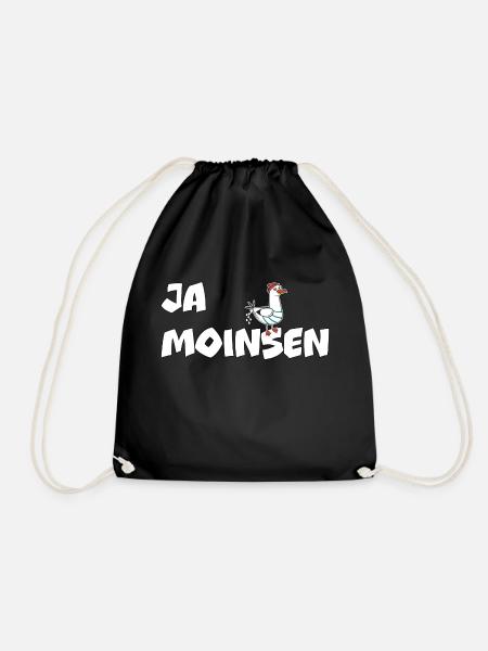 Ja Moinsen - Möwe - Turnbeutel - Schwarz