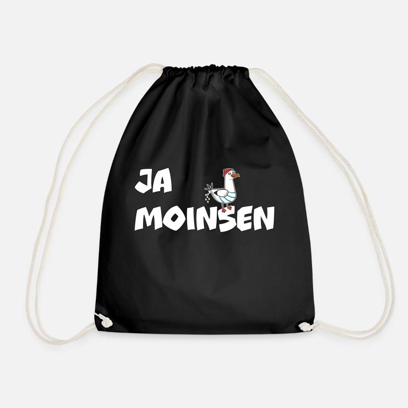 Ja Moinsen - Möwe - Turnbeutel - Schwarz