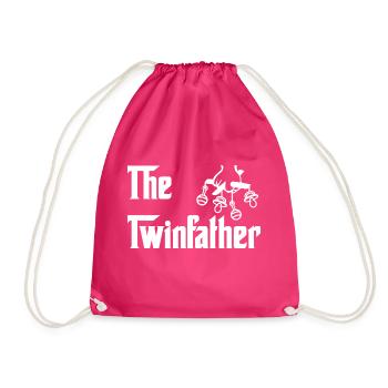 The Twinfather Zwillinge Dad Papa - Turnbeutel - Fuchsia - Vorne