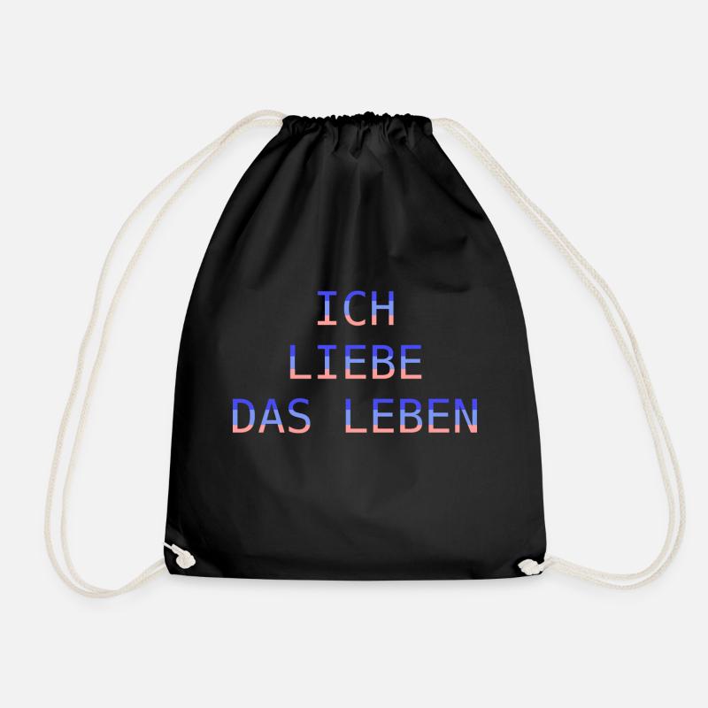 Ich liebe das Leben - Turnbeutel - Schwarz