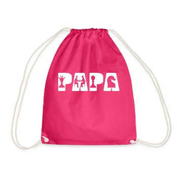 Papa Schachspiel Gambit - Turnbeutel - Fuchsia - Vorne