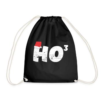 Ho 3 Professeur de mathématiques de Noël Santa HO HO HO - Sac de sport léger - noir - Devant