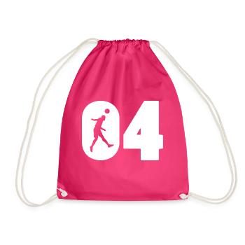 Maillot numéro 04 du joueur de football - Sac de sport léger - fuchsia - Devant