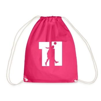 Maillot numéro 11 du joueur de football - Sac de sport léger - fuchsia - Devant