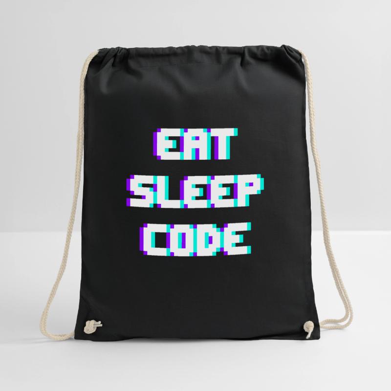 EAT SLEEP CODE Programmeur Coder Devise Sac de sport léger