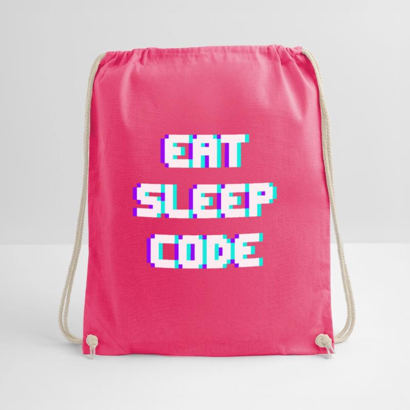EAT SLEEP CODE Programmierer Coder Motto Turnbeutel