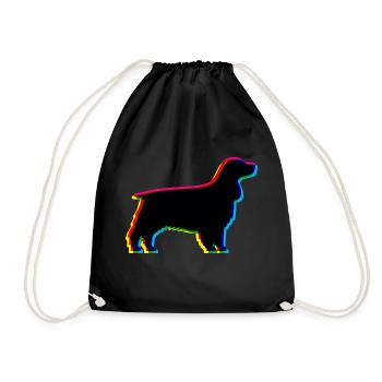 CMYK Deutsch Cocker Spaniel - Drawstring Bag - black - Front