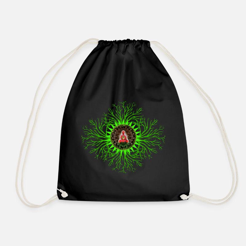 Herzchakra Chakra - Turnbeutel - Schwarz