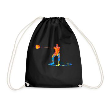 Lancer de marteau Lancer de marteau Athlétisme Sport - Sac de sport léger - noir - Devant