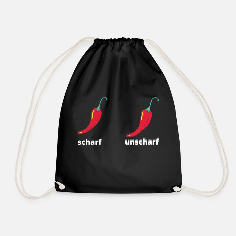 Peperoni mild scharf unscharf Peperonis eingelegt - Turnbeutel - Schwarz