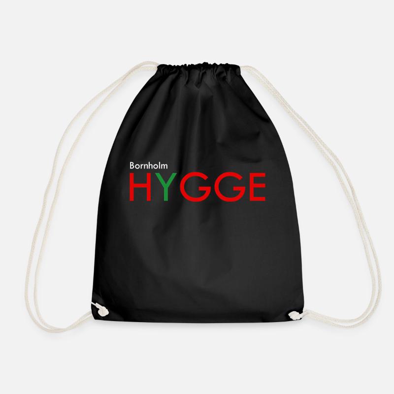 hygge bornholm - Turnbeutel - Schwarz