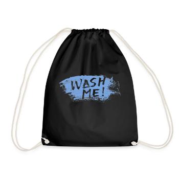 Wash Me - Drawstring Bag - black - Front