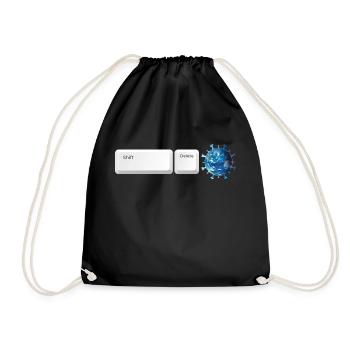 Shift Delete Covid Forever - Drawstring Bag - black - Front