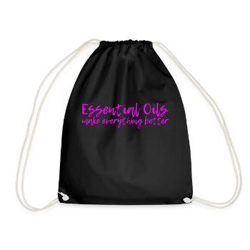 Essential Oils Make Everything Better 7 - Drawstring Bag - black - Front