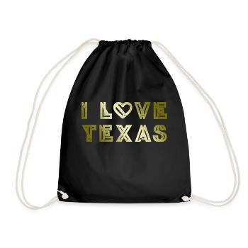 I Love Texas - Drawstring Bag - black - Front