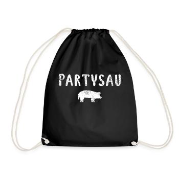 Partysau grunge - Turnbeutel - Schwarz - Vorne