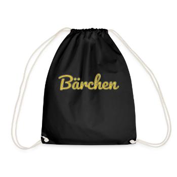 Bear cub - Drawstring Bag - black - Front