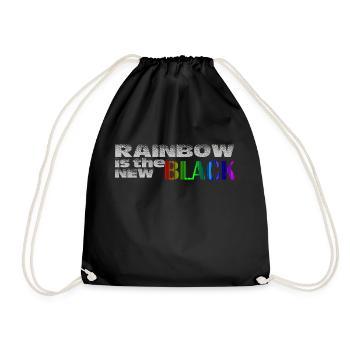 Rainbow is the new black - Turnbeutel - Schwarz - Vorne