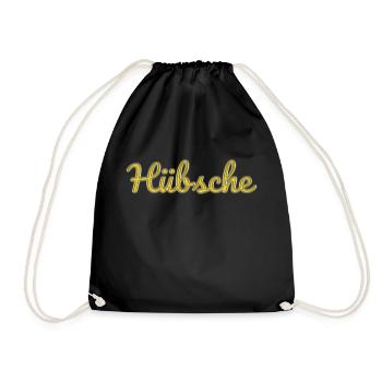 Hübsche - Turnbeutel - Schwarz - Vorne