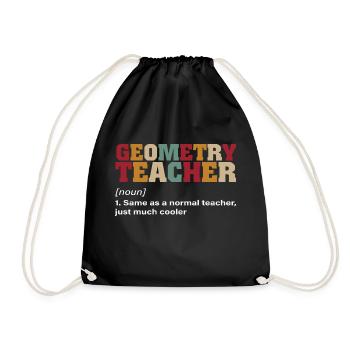 Math Teacher Geometry Teacher Noun just much - Turnbeutel - Schwarz - Vorne