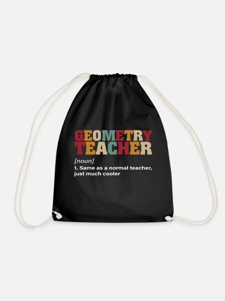 Math Teacher Geometry Teacher Noun just much - Turnbeutel - Schwarz