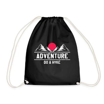 DO A HIKE Awesome Hiking Adventure Designs - Turnbeutel - Schwarz - Vorne