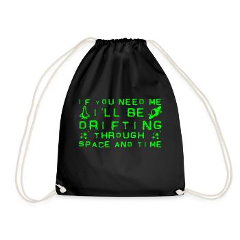 Je vais dériver à travers l’espace et le temps 4 - Sac de sport léger - noir - Devant
