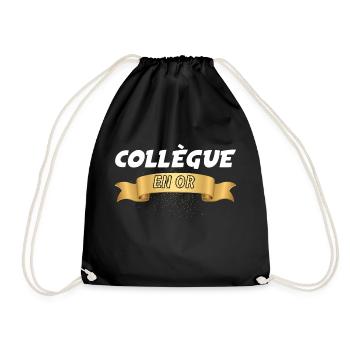 Collègue En Or Cadeau Sympa Homme Femme - Sac de sport léger - noir - Devant