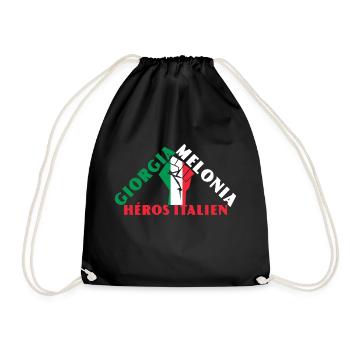 Georgia Meloni Italienische Heldin - Turnbeutel - Schwarz - Vorne