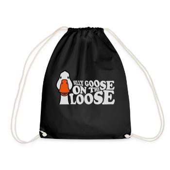 goose on the loose - Turnbeutel - Schwarz - Vorne