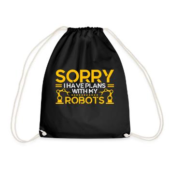 Robotics Engineer Teacher Technology Gift - Drawstring Bag - black - Front