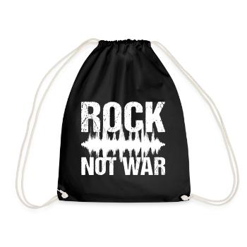 Rock Not War Rock N Roll Musik - Turnbeutel - Schwarz - Vorne
