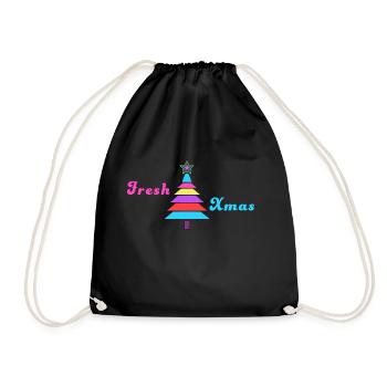 Fresh Noël - Design de Noël des années 80 - Sac de sport léger - noir - Devant