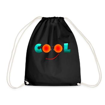 Cool - Drawstring Bag - black - Front