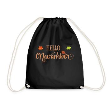 Hello november bonjour novembre nature saison - Sac de sport léger - noir - Devant