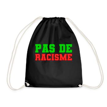 Pas de racisme! - Sac de sport léger - noir - Devant
