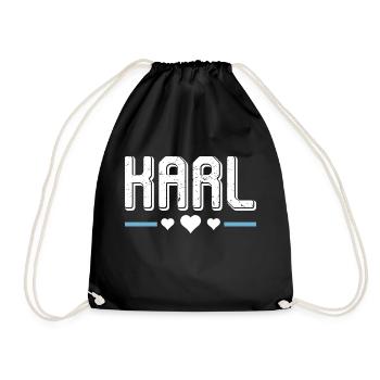 Karl - Turnbeutel - Schwarz - Vorne