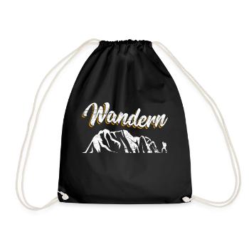 Wander - Drawstring Bag - black - Front