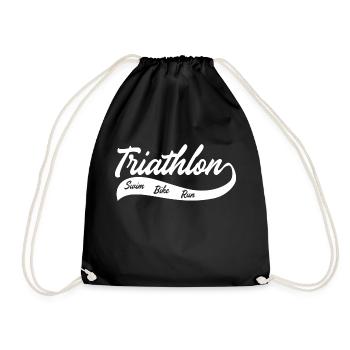 Triathlon Swim Bike Run - Turnbeutel - Schwarz - Vorne