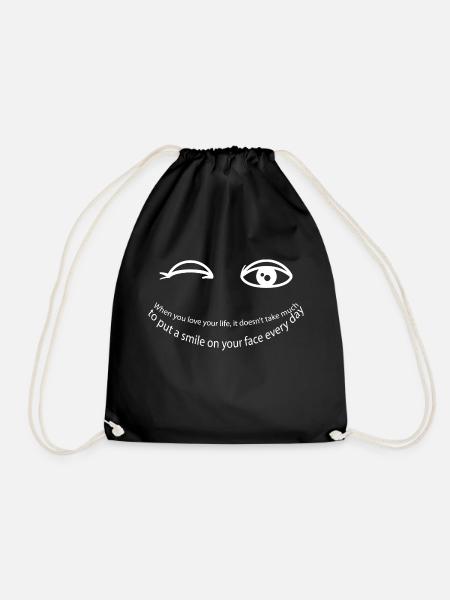 Souriez tous les jours - Sac de sport léger - noir