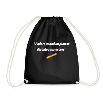 J adore quand un plan se déroule sans accroc - Sac de sport léger - noir - Devant